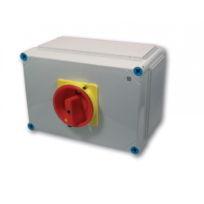 Vačkový spínač v krytu IP 54, uzamykatelný na visací zá...