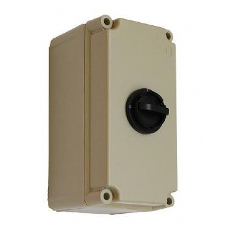 Box s vačkovým spínačem - hlavní vypínač, 150x300x170 mm, svorkovnice 3P+PE+N na montážní desce