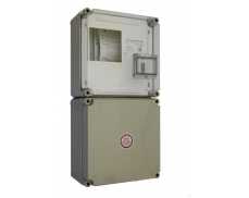 Box pro jednofázový elektroměr, příprava + 4 modulové okénko (300x300x170 mm) + box (300x300x170 mm)