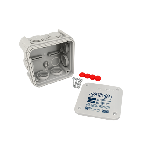 Krabicová rozvodka plastová, 114x114x57 mm, IP 55, 850 C, HF