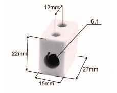 Porcelánová bloková svorka 1P - 16 mm2