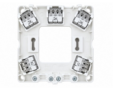 Instalační krabice pod/na omítku, svorky 5x0,5-4 mm, 103x103 mm, 24 A, 400 V, bílá, IP 20