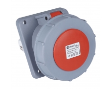 5x63A / IP 67 - Vestavná zásuvka, úhlová, 100x107