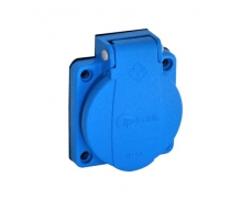 1x16A / IP 54 - Vestavná zásuvka, 230 V, modrá