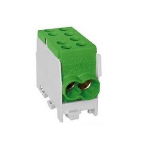 Svorkovnice zelená, 1P, 2x svorkovnice, pro průřez vodiče 1,5-25 mm2 resp. 1,5-16 mm2