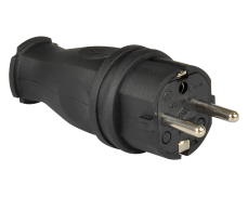 1x16A / IP 44 - Pryžová vidlice