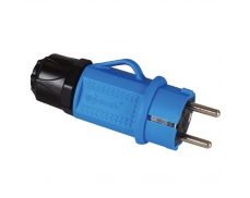 1x16A / IP 44 - Vidlice, modrá, vývodka