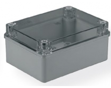 Krabice 150x110x70 mm, bez průchodek, IP 65, transparen...