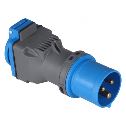 3x16A / IP 44 - Adaptér z vidlice 3x16 A na francouzskou zásuvku 250 V