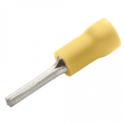 Kabelový kolík lisovací, izolovaný - žlutý, průžez vodiče 4-6 mm2, délka bez izolace 14 mm