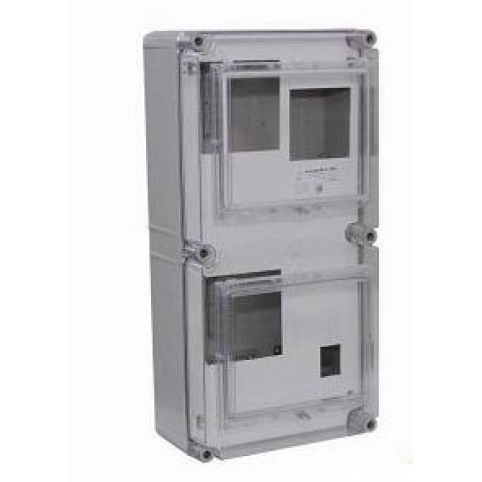 Box pro 2x jednofázový elektroměr, 300x600x170 mm, příprava - montáž na výšku - zakázková produkce