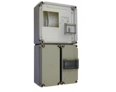 Box pro jednofázový elektroměr, příprava + 4 modulové okénko (300x300x170 mm) + 6 modulový box, 1x TS35 (150x300x170 mm) + box (150x300x170 mm)