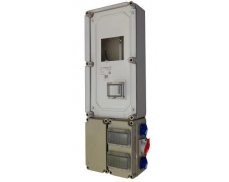 Box pro třífázový elektroměr (300x600x170 mm) + box 12 modulů, 2x TS35, 2x230 V zásuvka, 1x1653 (150x300x170 mm) + box (150x300x170 mm) 