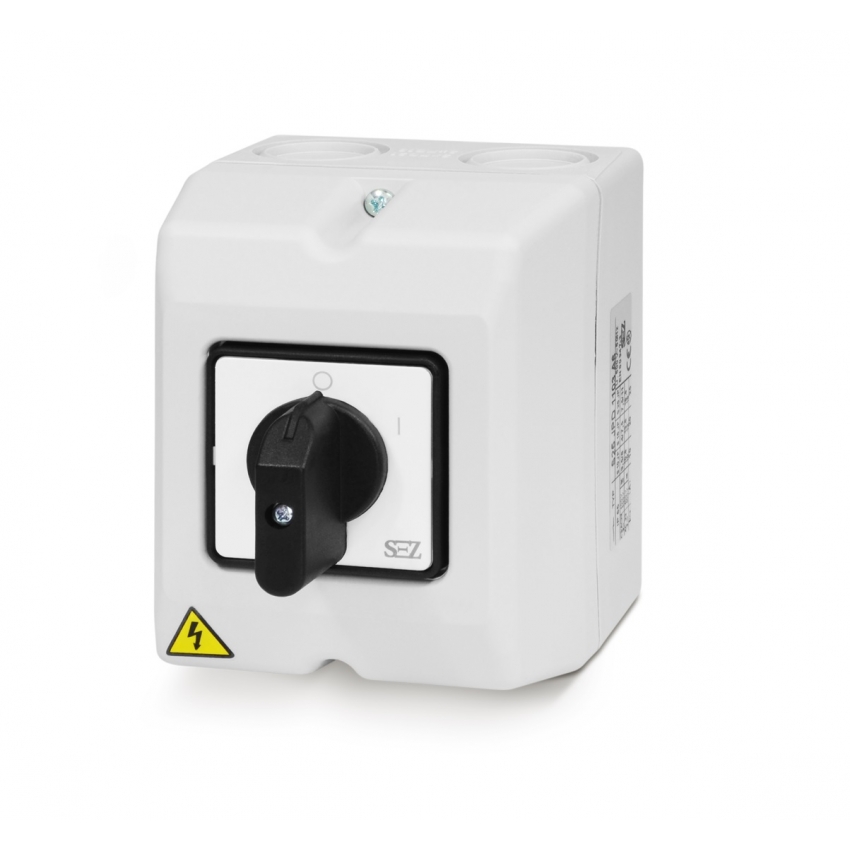 Vačkový spínač v krytu IP 65, s čelní deskou, 40 A, 0-1...